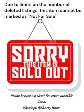 SOLD: DO NOT PURCHASE